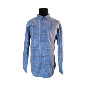 HAGGAR EASY CARE MEN'S LONG SLEEVE DRESS SHIRT - SIZE XXL